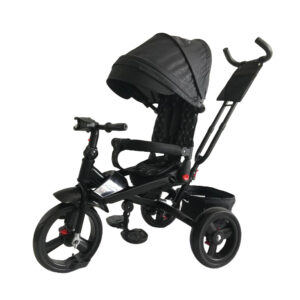 Tricicleta cu pozitie de somn, muzica si lumini, 8 luni-4 ani, negru, UNV-5099EVA-NEGRU1