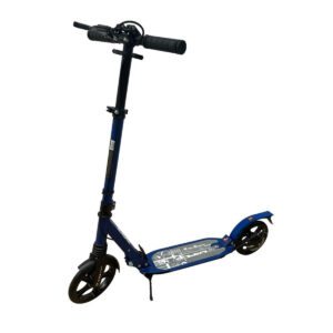 Trotineta din aliaj de aluminiu cu dubla suspensie, cu ajustarea inaltimii, albastru, UNV-TR10-ALBASTRU