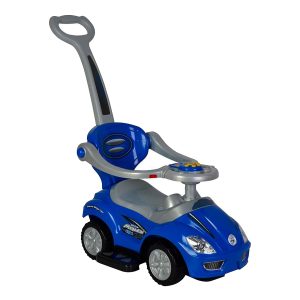 Masinuta Mega Car cu maner parental, muzica si claxon, albastru, UNV-MA-ALBASTRU