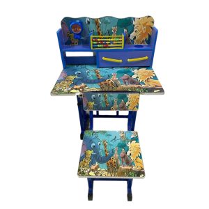 Birou pentru copii, mare, cadru metalic, reglabil, 2-10 ani, UNV-F3