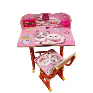 Birou pentru copii, mic, cadru aliaj metalic, reglabil, 2 ani+, UNV-M15