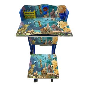 Birou pentru copii, mic, cadru aliaj metalic, reglabil, 2 ani+, UNV-M30