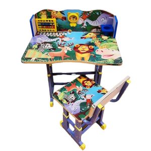 Birou pentru copii, mic, cadru aliaj metalic, reglabil, 2 ani+, UNV-M22