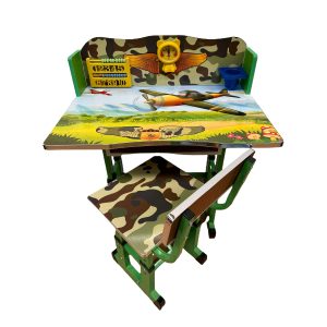 Birou pentru copii, mic, cadru aliaj metalic, reglabil, 2 ani+, UNV-M13