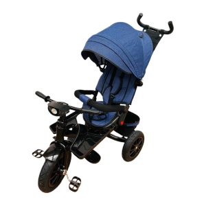 Tricicleta cu pozitie de somn, muzica si lumini, albastru, UNV-5099-1TR-ALBASTRU2