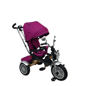 Tricicleta tip motor cu scaun rotativ si pozitie de somn, 8 luni-3 ani, mov cu auriu, UNV-5199-TR-MOVCUAURIU