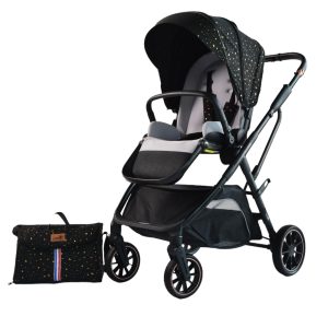 Carucior sport cu sezut reversibil, geanta si husa, 0-36 luni, negrustelar, UNV-C7-C-NEGRUSTELAR