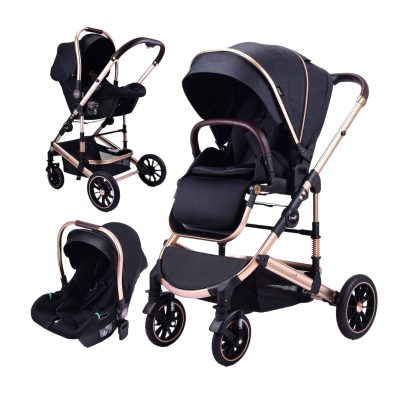 Carucior 3 in 1 L-SUN , 0-36 luni, negru, UNV-F6-NEGRU