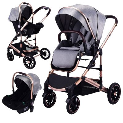 Carucior 3 in 1 L-SUN , 0-36 luni, gri, UNV-F6-GRI