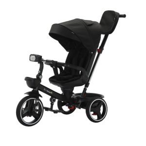 Tricicleta cu pozitie de somn, muzica si lumini , 8 luni – 4 ani, negru , UNV-SL06TR-NEGRU