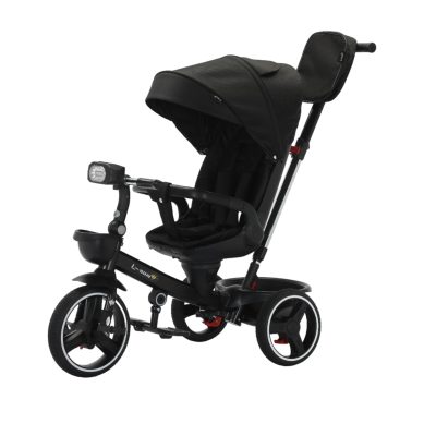 Tricicleta cu pozitie de somn, muzica si lumini , 8 luni – 4 ani, negru , UNV-SL06TR-NEGRU