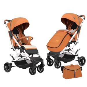 Carucior sport ,6-36 de luni, cu geanta si husa plusata ,maro , UNV-S2-MARO