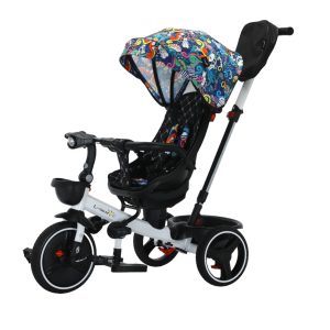 Tricicleta cu pozitie de somn ,muzica si lumini , 8luni+ ,desene , UNV-SL01-1TR-DESENE