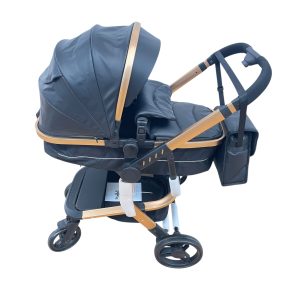 Carucior 2in1 cu landou transformabil in parte sport, 0-36 luni, negru, UNV-518-NEGRU