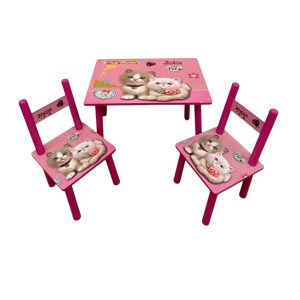 Masuta cu scaune copii, pisicute, UNV-MS03-PISICUTE