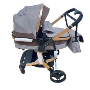 Carucior 2in1 cu landou transformabil in parte sport, 0-36 luni, crem, UNV-518-CREM
