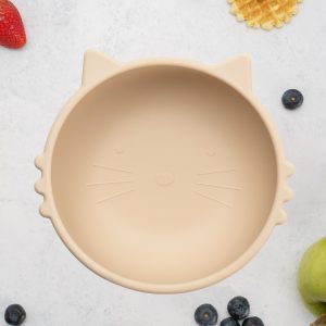 Bol din silicon, AppeKids, Kitty I – Bubble Beige
