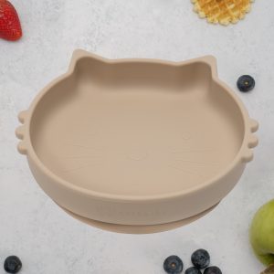 Bol din silicon, AppeKids, Kitty II – Bubble Beige