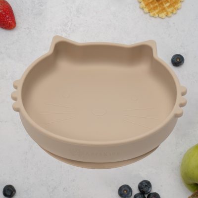 Bol din silicon, AppeKids, Kitty II – Bubble Beige
