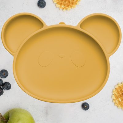 Farfurie din silicon cu ventuza, AppeKids, Panda – Honey