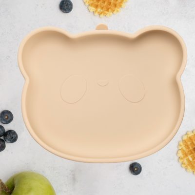 Farfurie din silicon cu ventuza, AppeKids, The Little Bear – Bubble Beige