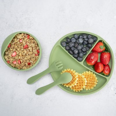 Set Diversificare, AppeKids, 100% Silicon, Basic – Raw Green