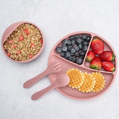 Set Diversificare, AppeKids, 100% Silicon, Basic – Old Rose