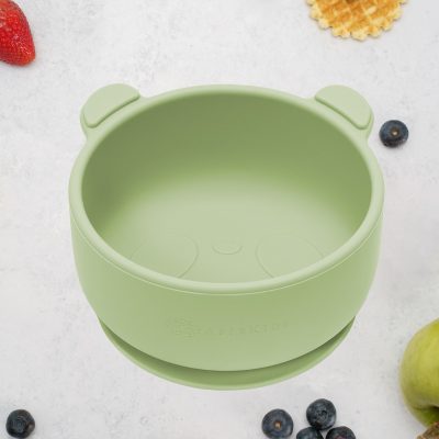 Bol din silicon cu ventuza, AppeKids, The Little Bear – Raw Green