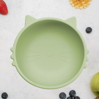 Bol din silicon, AppeKids, Kitty I – Raw Green