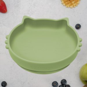 Bol din silicon, AppeKids, Kitty II – Raw Green