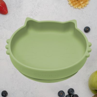 Bol din silicon, AppeKids, Kitty II – Raw Green