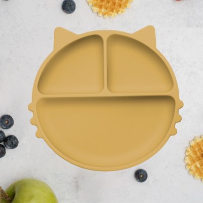 Farfurie compartimentata din silicon cu ventuza, AppeKids – Kitty – Honey