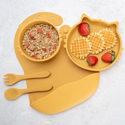 Set Diversificare, AppeKids, 100% Silicon, Kitty – Honey