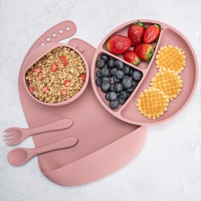 Set Diversificare, AppeKids, 100% Silicon, Classic – Old Rose