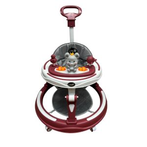 Premergator cu muzica si maner, 6-12 luni, visiniu, UNV-P9-VISINIU