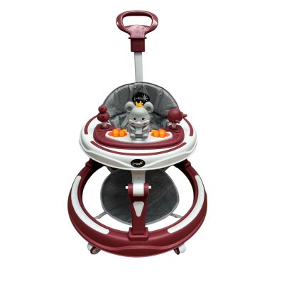 Premergator cu muzica si maner, 6-12 luni, visiniu, UNV-P9-VISINIU